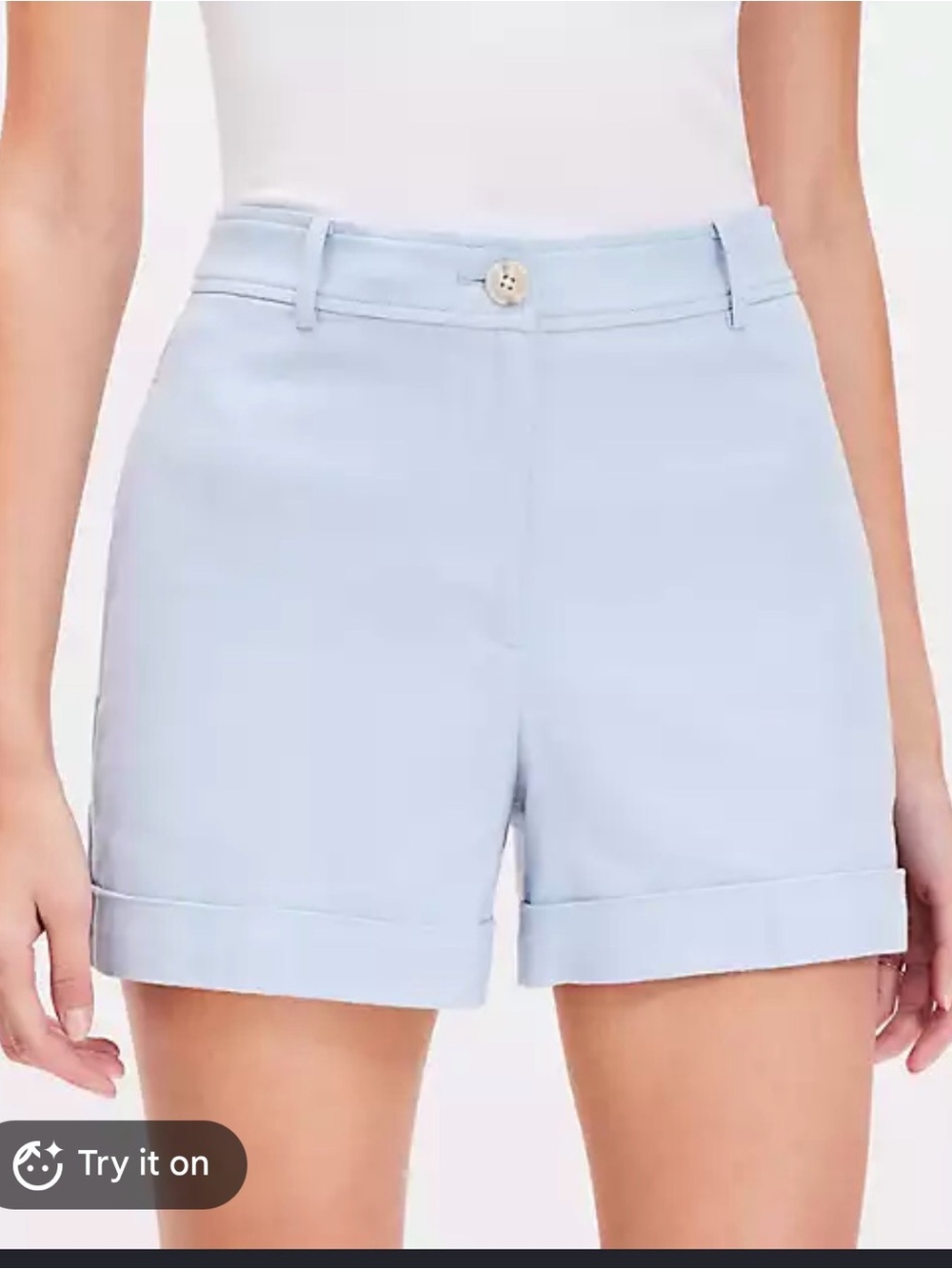 2 for $20 sale: Loft linen blend high rise curvy light blue shorts - 4